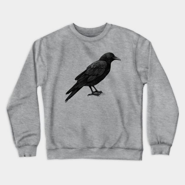 Crow Crewneck Sweatshirt by Terry Fan